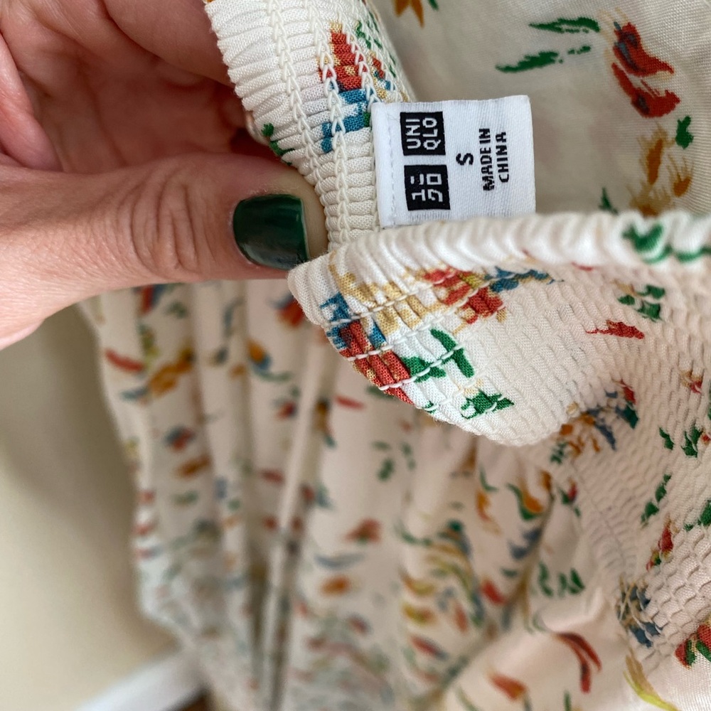 Uniqlo Cream Floral Dress